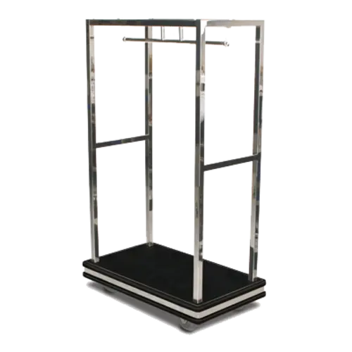 Forbes Industries Luggage Cart w/ 44"L x 25 1/2"W x 72"H, Polished Steel (2505DB)