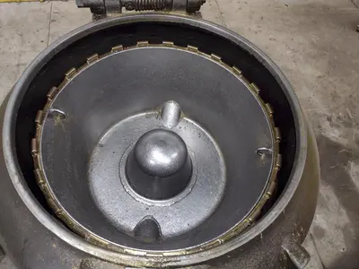 30" BARRETT MODEL #1100E MOTORIZED CHIP SPINNER / WRINGER w/ (2) CHIP PANS: STOCK #23373