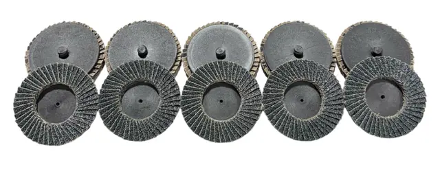 2" Roloc Mini Flap Disc 36 Grit Quick Change Sanding Discs 10 Pack