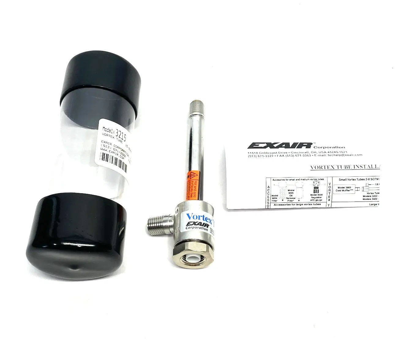 USED EXAIR STAINLESS STEEL VORTEX TUBE 15 SCFM/425 SLPM