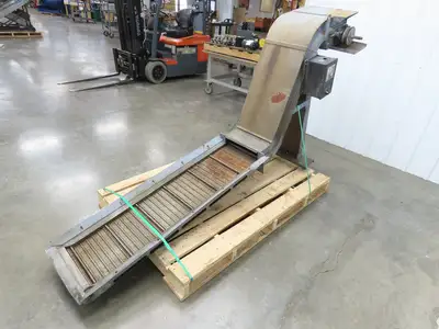 Turbo Chip Conveyor 16"W x 60" Infeed 40-43" Discharge Height  *No Drive*