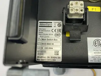 Used ATLAS COPCO POWER FOCUS 8 MAIN SWITCH BOX, NUTRUNNER MULTISPINDLE Switchgears Michigan US | Maverick Industrial Sales #1090834