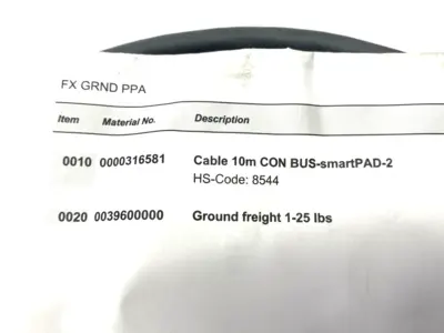 USED KUKA SMARTPAD PENDANT EXTENSION CABLE 10M LENGTH