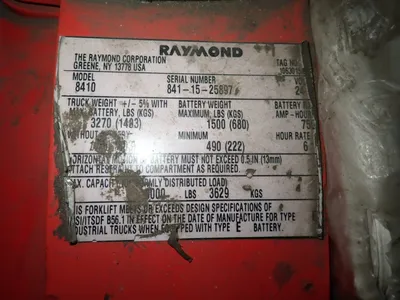 USED THE RAYMOND CORPORATION 8410