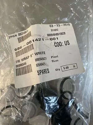 LAM RESEARCH 686-001421-001 TIE WRAP 8'' WHITE