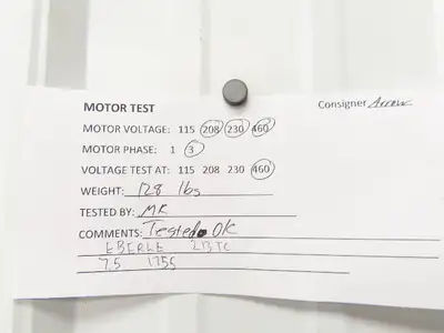 Eberle C213TC Electric Motor 7.5Hp 1755RPM 208-230/460V 3Ph 213TC