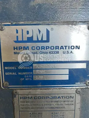 USED HPM 3.5" SINGLE SCREW EXTRUDER