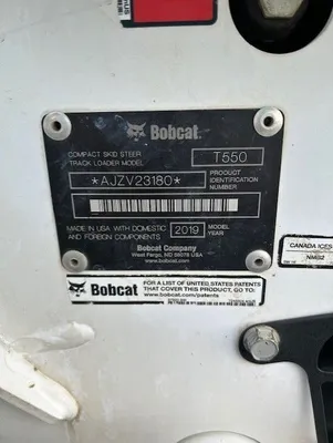 USED 2019 BOBCAT T550