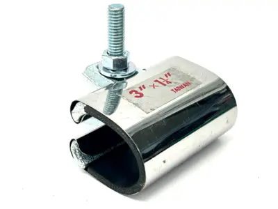USED PROFLO REPAIR CLAMP 1-1/4" X 3" STAINLESS STEEL