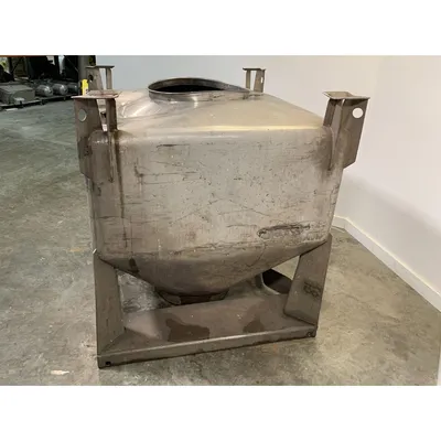 Used 1000 Liter (35 cu. Ft) IBC Matcon Stainless Steel Portable Tote Bin