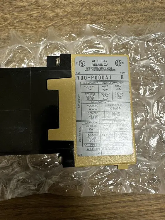New | in-Stock ALLEN-BRADLEY 700P000A1 Miscellaneous Equipment (Electrical & Power) | Surplus Asset Holdings #1203003