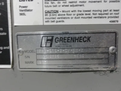 USED GREENHECK SWB-212-3-CW-TH-X