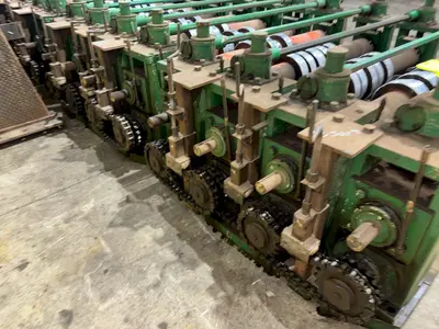 36" HI-RIB (7.2 TYPE) PANEL RAFTED ROLLFORMER LINE;  INCLUDES UNCOILER, ROLLFORMER & FLYING CUTOFF SHEAR: YOBRO #24156