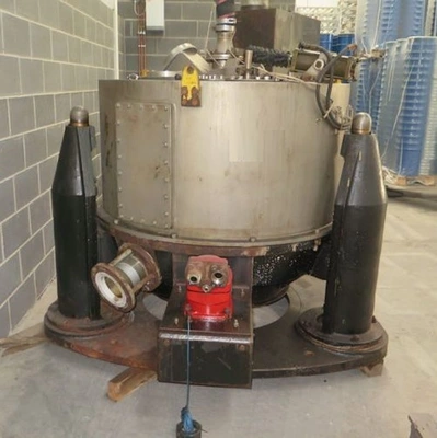 Broadbent type 46A 48 x 24 perforate basket centrifuge, 316SS.