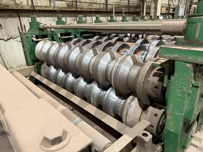 36" HI-RIB (7.2 TYPE) PANEL RAFTED ROLLFORMER LINE;  INCLUDES UNCOILER, ROLLFORMER & FLYING CUTOFF SHEAR: YOBRO #24156