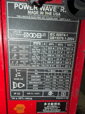 USED LINCOLN ELECTRIC PowerWave R350