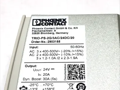 Used Phoenix Contact Primary Switched TRIO Power Supply 2903155 DIN Rail Power Supplies Michigan US | Maverick Industrial Sales #1391723