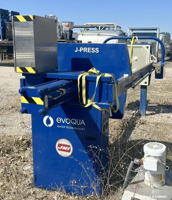Used Evoqua J-Press 800G32 Filter Press – 313 Sq. Ft., 100 PSI, Built 2019