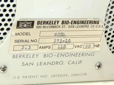 USED BERKELEY BIOENGINEERING OCUTOME MODEL 800A VACUUM SUCTION PUMP