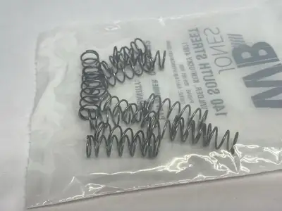 NEW WB JONES COMPRESSION SPRING, 1" LONG, 0.36" OD, 0.296" ID 12-PACK