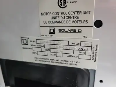 USED SQUARE D MODEL 6