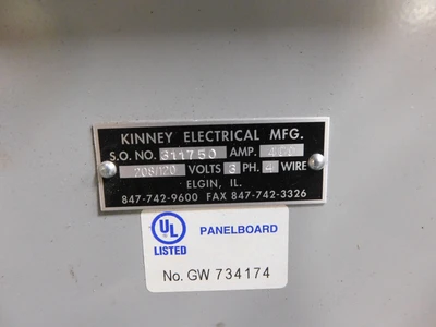 Used KINNEY ELECTRICAL 311750 Electrical Panels Ohio US | Equipment Recovery Corp. #1330047