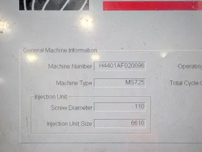 2015 CINCINNATI MILACRON MS725 Injection Molding Horizontal/Vertical | Machinery Network (7)