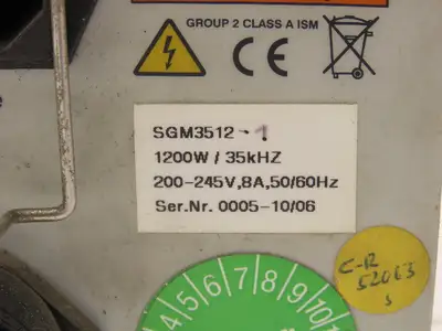 Telsonic Ultrasonics SGM3512-1 Welding Generator 1200W 35kHz