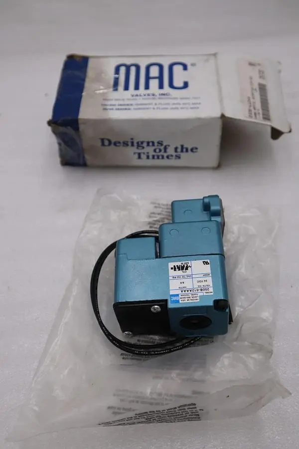 NEW MAC 250B-612AAAA SOLENOID VALVE 24VDC 25-150PSI 8.5WATT STOCK H1206