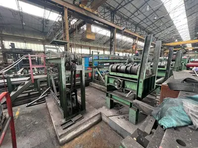 Used SAMUEL PLATT BRIGHT BAR DRAWING, STRAIGHTENING & SAWING LINE (14722) Draw Benches Connecticut US | Machinery International LLC #1557867
