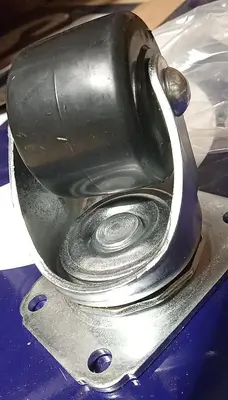 Heavy-Duty Swivel Plate Caster Non-Marking Hard Rubber Wheel 2"Wx3''H 250lb cap