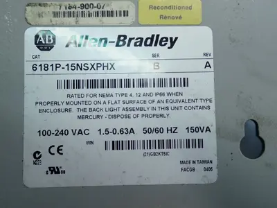USED ALLEN BRADLEY 6181P15NSXPHX