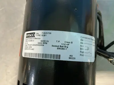Used FASCO 71625759 Motors (misc) Ohio US | HGR 24 #1556733