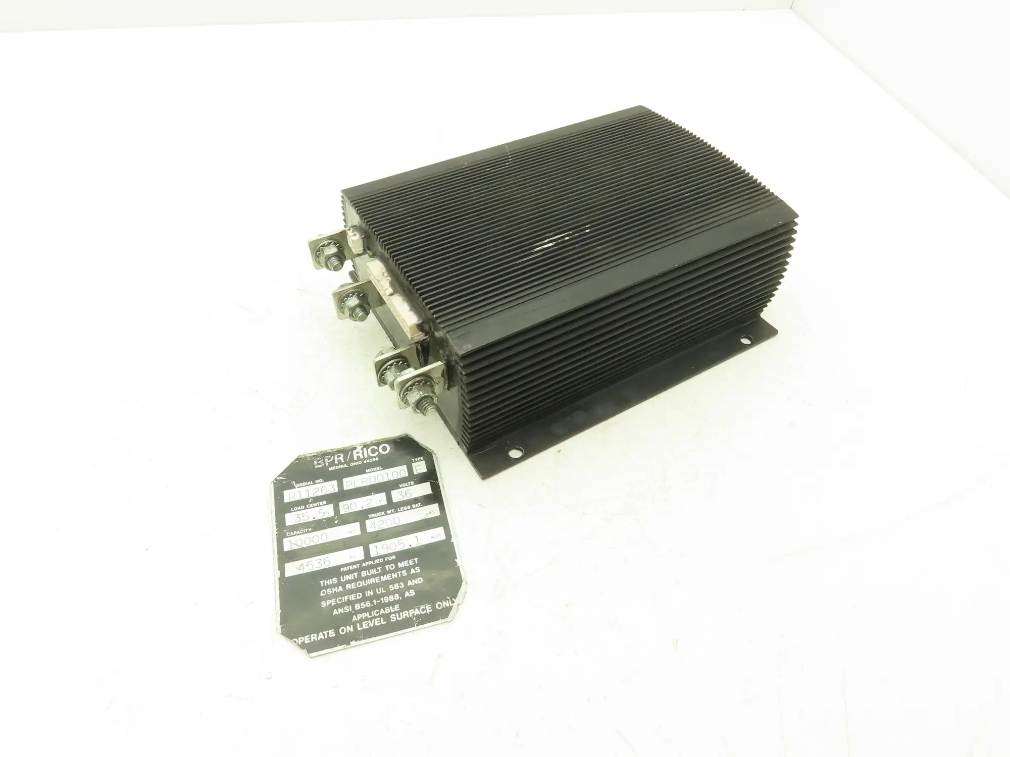 Manville Electric 1214-8207 DC Motor Speed Controller 48V Off Rico PLR-DD-100