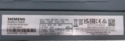 NEW SIEMENS 6SL3525-0PE24-0AA1 FREQUENCY CONVERTER 6SL35250PE240AA1