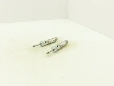 SMC NCMB075-0100T Pneumatic Air Cylinder 3/4"Bore 1"Stroke Spring Ext  Lot of 2