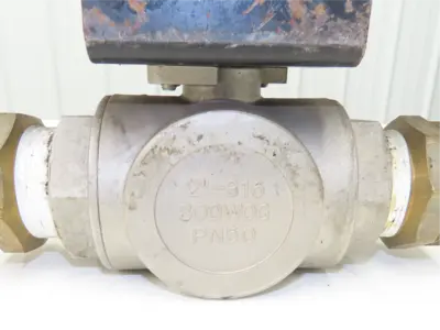 Bettis RPB2250-SR4  2"NPT 3-Way Ball Valve 316SS w/Pneumatic Actuator 120psi