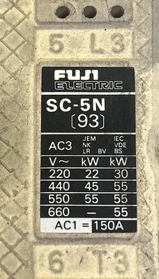 Used FUJI ELECTRIC SC-5N93 Miscellaneous Equipment (Electrical & Power) | Surplus Asset Holdings #1202804