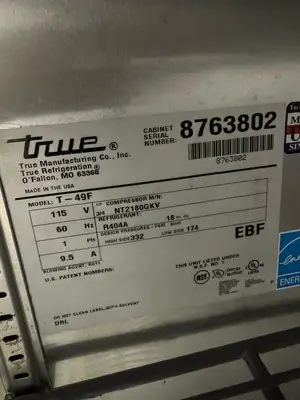 Used True Used 2016 True T-49F Stainless 2 Door Solid Door Reach-In Freezer 120V Freezers Illinois US | Falcon Restaurant Supply #1374963