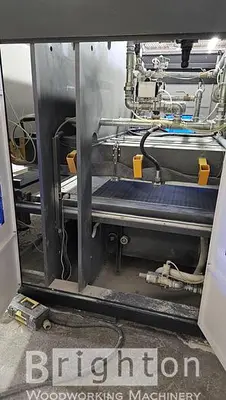 USED 2021 TAIAN ZHANHONG WOODWORKING MACHINERY CO. LTD. TM 3000H USED MEMBRANE PRESS WITH MULTI-ROLL PVC FOIL DISPENSER