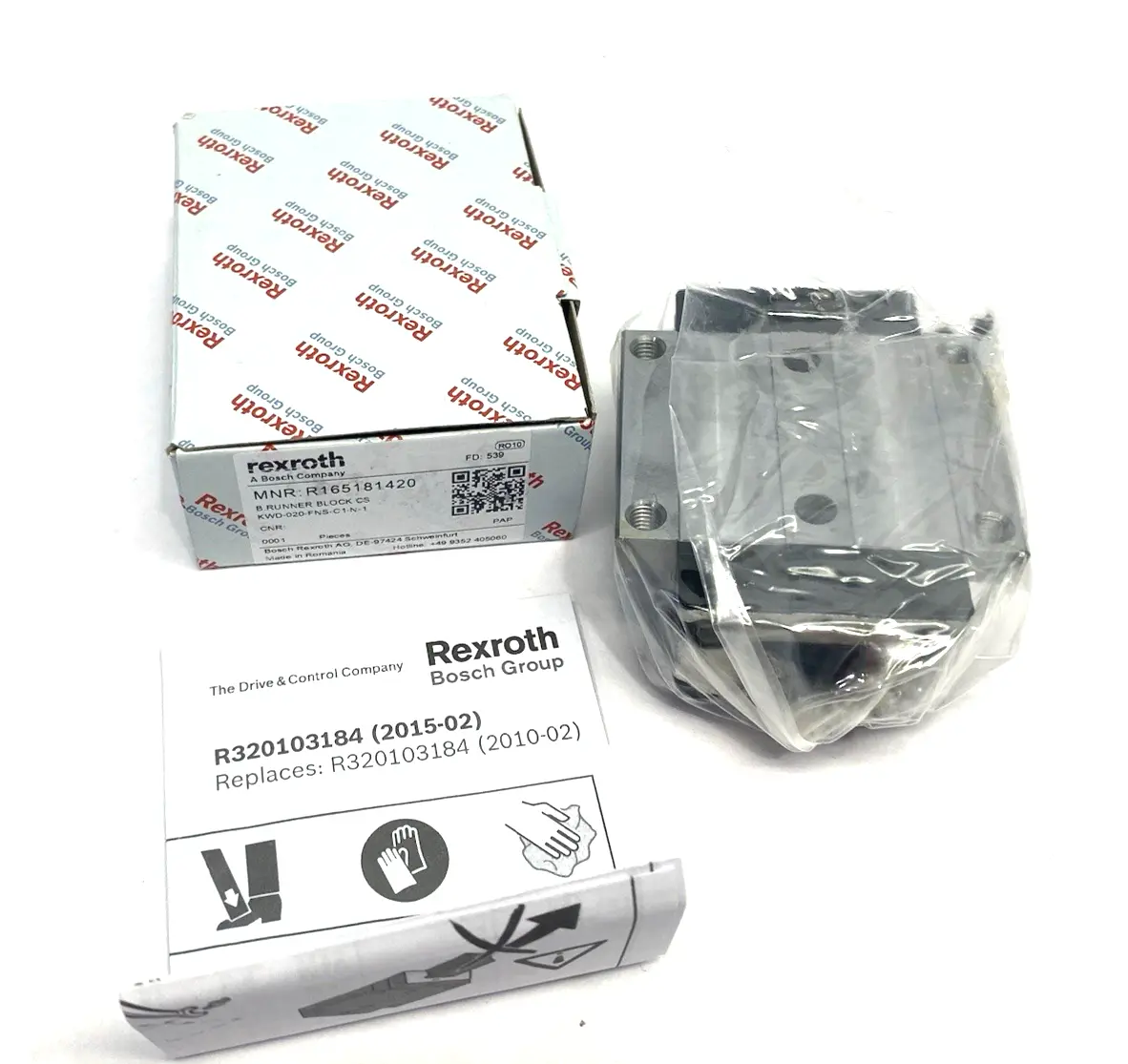NEW BOSCH REXROTH KWD-020-FNS-C1-N-1 BALL RUNNER LINEAR GUIDE BLOCK