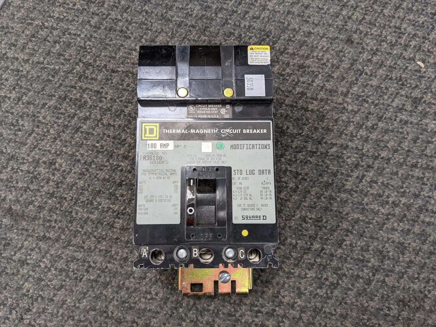 USED SQUARE D FA36100
