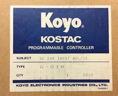 KOYO PLC G-01N DC 24V Input MDL/16 3A