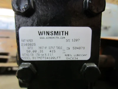 Airlock Rotory. Winsmith 917. Speed Reducer. 1 HP