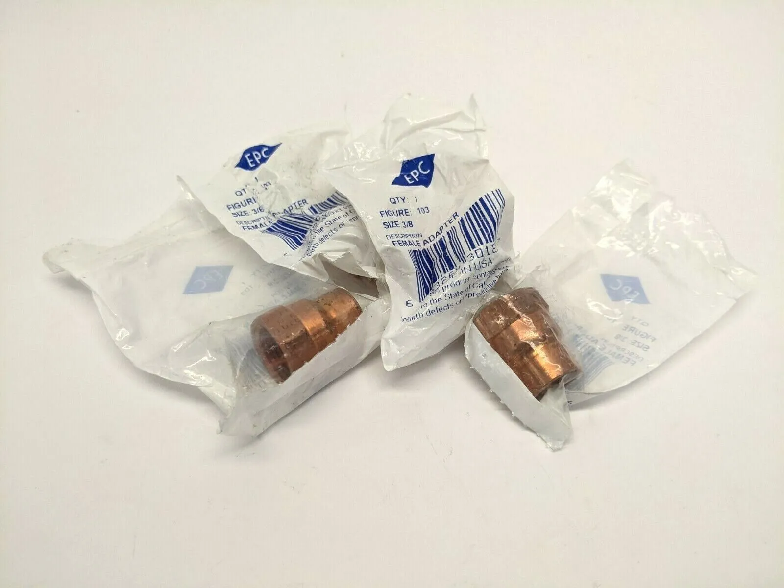 30120 | EPC  Copper Female Adapter 3/8" x FNPT LOT OF 4 - New