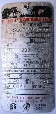Pump, Centrif., 2 HP, 1-1/4 X 1-1/4", Sanitary (2) #S736923