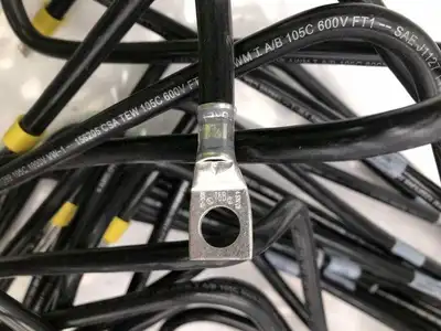 29″ Crimp Ring Terminal Bus Jumper Wire 4 STR CU 40-50N WRCL61RS0406003