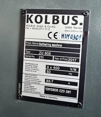 USED 2012 KOLBUS BOOK PRODUCTION LINE BF 530