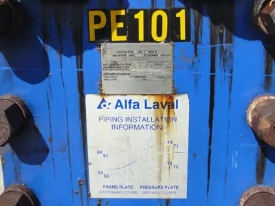 SPC8801  Heat Exchanger 663.25 sq.ft. Alfa Laval plate heat exchanger