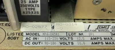 USED CLEVELAND MOTION CONTROLS MPA-04341 PACEMASTER DRIVE 1-2HP